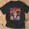 De Los Muertos La Catrina Sugar Skull T-Shirt Geschenke für alte Männer