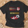 Denmark Football Pride Danish Flag Football Retro Jersey T-Shirt Geschenke für alte Männer