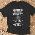 Der Devil Sah Mich Mit Gesenktem Haupt Bis Ich Amen Sagte T-Shirt Geschenke für alte Männer