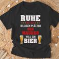 'Der Maurer Will Ein Beer' T-Shirt Geschenke für alte Männer