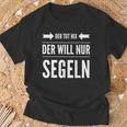 Der Will Nur Sailboat Skipper Sailor T-Shirt Geschenke für alte Männer