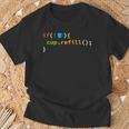 Developer Computer Scientist Geek Coder Nerd Script Syntax Maglietta Regalos para ancianos