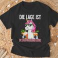 Die Lage Ist Besäufniserregend T-Shirt Geschenke für alte Männer