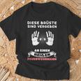 Diese Brüste Sindergeben Feuerwehrmann Beruf German T-Shirt Geschenke für alte Männer