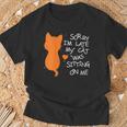Donna Distratto Dal Mio Gatto Carino Che Dice Kitty Con Collo A Maglietta Regalos para ancianos