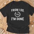 Donna I'm Done Divorce Party Single Divorziato Papà Estetico Single Con Collo A Maglietta Regalos para ancianos