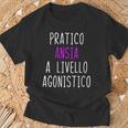 Donna Pratico Ansia A Livello Agonistico Divertente Ironica Con Collo A Maglietta Regalos para ancianos