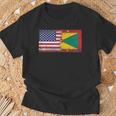 Donna Usa Grenada Bandiere Stati Uniti D'america Grenadian Con Collo A Maglietta Regalos para ancianos