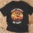 Dont Be Worry Be Capy Capybara Retro Rodent T-Shirt Geschenke für alte Männer