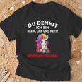 Du Denkst Ich Bin Klein Lieb Und Nett Cute Unicorn T-Shirt Geschenke für alte Männer