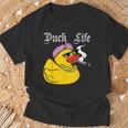 Duck Life Gangster Quietscheente Lustiges Ente T-Shirt Geschenke für alte Männer