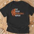 Eat Sleep Basketball Repeat Basketball Coach Sport T-Shirt Gifts for Old Men