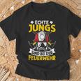 Echte Jungs Sind Feuerwehr T-Shirt Geschenke für alte Männer