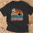 Einschulung Schulkind 2024 School Cone Boy Footballintage T-Shirt Geschenke für alte Männer