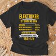 Elektriker Stundenlohn Stundensatz T-Shirt Geschenke für alte Männer