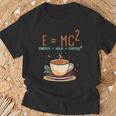 EMc2 Scienza Caffè Energia Latte Caffè Studente Insegnante Maglietta Regalos para ancianos