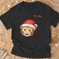 Emoji-Nikolausmütze-Affengesicht T-Shirt Geschenke für alte Männer