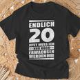 Endlich 20 Jetzt Muss Ich Nur Noch Wachsen Werden T-Shirt Geschenke für alte Männer