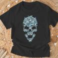 Esqueleto Con Tiburón Esqueleto Con Tiburón Camiseta unisex Regalos para ancianos