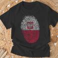 Fingerprint Children's Poland T-Shirt Geschenke für alte Männer