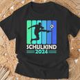 First Day Of School Schulkind 2024 Schulanfang Junge Fussball T-Shirt Geschenke für alte Männer