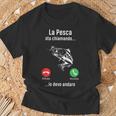 Fishing La Pesca Fisher Pesci Pescatore Maglietta Regalos para ancianos