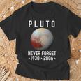 Never Forget Pluto Retro Style Space Science Maglietta Regalos para ancianos