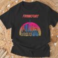 Frankfurt Retro Skyline Frankfurt Am Main T-Shirt Geschenke für alte Männer