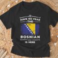 Bosnia Flag Bosnia Herzegovina Roots T-Shirt Geschenke für alte Männer