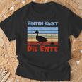 Football Slogan Hinten Kackt Die Duck T-Shirt Geschenke für alte Männer