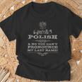 Polish Polish Pride Polish Last Name T-Shirt Gifts for Old Men