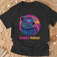 Retro Synthwave Bober Bóbr Kurwa Internet Meme Flannelette T-Shirt Geschenke für alte Männer