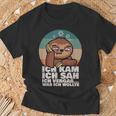 Sloth Ich Kam Ich Sah Ichergaß Was Ich Wollte T-Shirt Geschenke für alte Männer