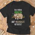 Sloth Ich Wurde Positive Auf Fatigue Ich S T-Shirt Geschenke für alte Männer