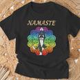 Yoga Catrikshasana Mandala Namaste T-Shirt Geschenke für alte Männer