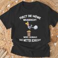 Furzt Die Möwe Waagercht Nordic German Humour T-Shirt Geschenke für alte Männer