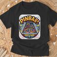 Giocatore Di Flipper Retrò Pinball Arcade Player Maglietta Regalos para ancianos