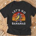 Lets Go Bananas Banana Playing Baseball Baseball Player Fun T-Shirt Gifts for Old Men