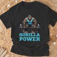 Gorilla Power Fitness Palestra Con Scimmia Maglietta Regalos para ancianos