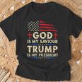 Gott Ist Mein Erlö God Is My Redeemer Trumpf Is My President T-Shirt Geschenke für alte Männer