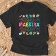 Groovy Maestra Spanish Teacher Welcome Back To School T-Shirt Gifts for Old Men