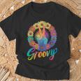 Groovy Peace Sign Tie Dye Hippie T-Shirt Gifts for Old Men