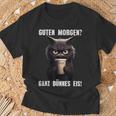 Guten Morgen Ganz Dünnes Eis Cat Morgenmuffel T-Shirt Geschenke für alte Männer