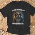 Guten Morgen Ganz Dünnes Eis Dog Coffee T-Shirt Geschenke für alte Männer