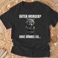 Guten Morgen Ganz Dünnes Eis Kaffee Quote Raccoon T-Shirt Geschenke für alte Männer