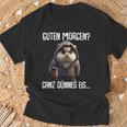 Guten Morgen Ganz Dünnes Eis- Morgenmuffel Coffee Hamster T-Shirt Geschenke für alte Männer