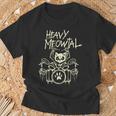 Heavy Metal Cat Drummer Headbanger Cat T-Shirt Geschenke für alte Männer