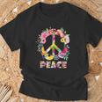 Hippie Symbole De Paix Fleur Colorée Idée Cadeau Enfant T-Shirt Cadeaux pour les vieillards