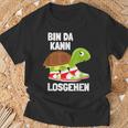 Ich Bin Da Kann Losgehen Schildkröte Sneakers Zu Lät Kommen T-Shirt Geschenke für alte Männer