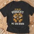 Ich Bin Dererrückte Mit Den Bienen Beekeeper Honig Dealer T-Shirt Geschenke für alte Männer